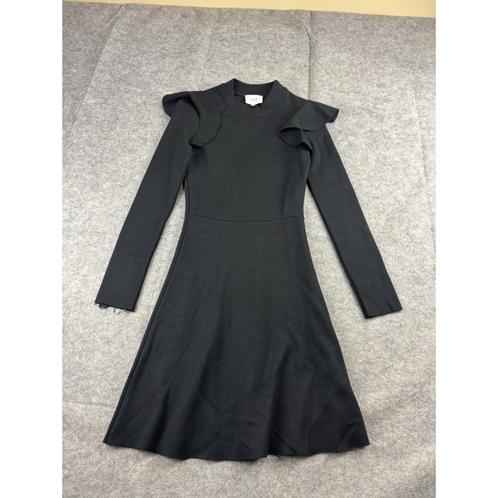 JOA Just One Answer Womens XS Long Sleeve Black Sweater Dress Preppy Academia NY